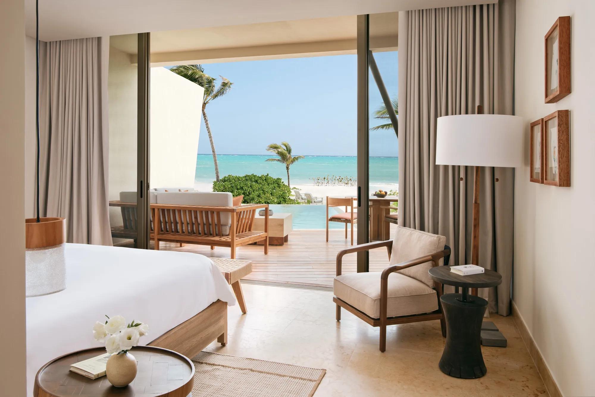 beachfront presidential suite bedroom