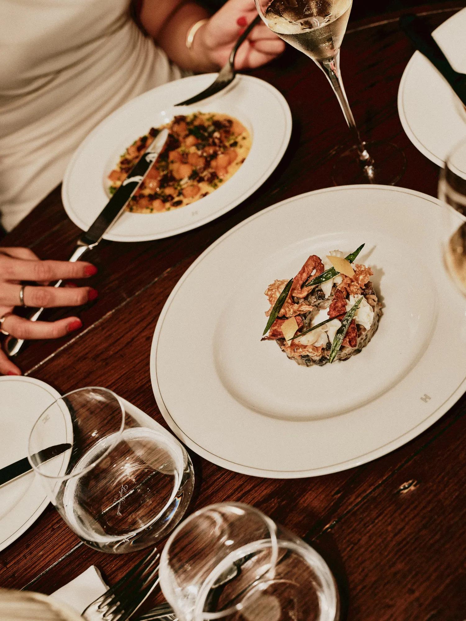 A seasonal British menu from Holborn dining room, pumpkin risotto and tartare