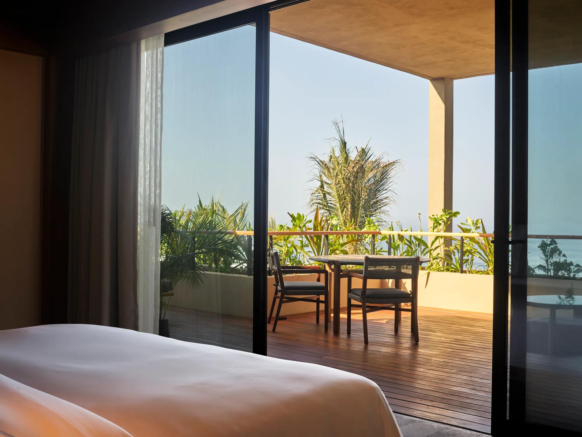 Beachfront Suite Bedroom and Terrace View