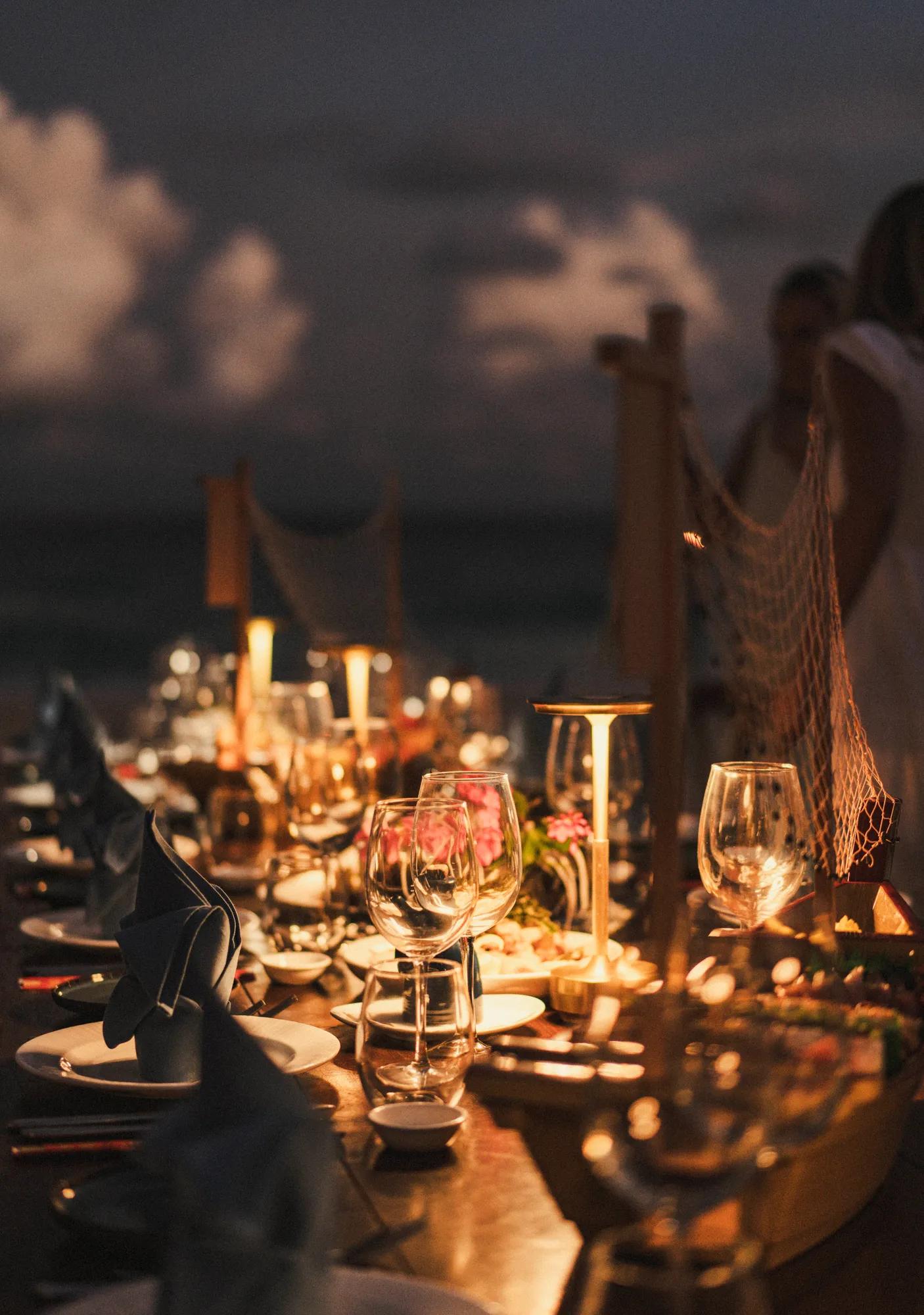 Dinner on the beach