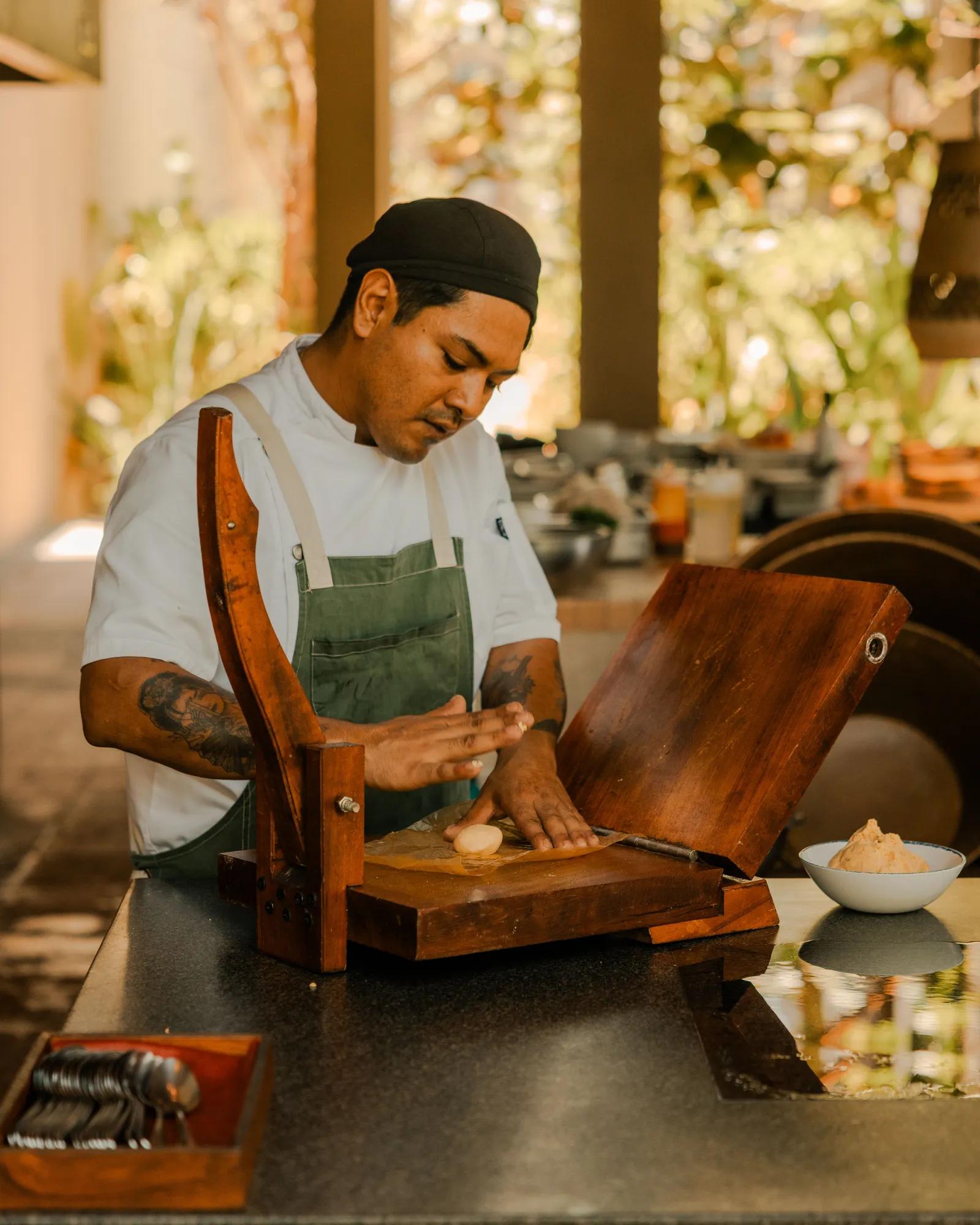 La Cocina Chef Making Tortillas