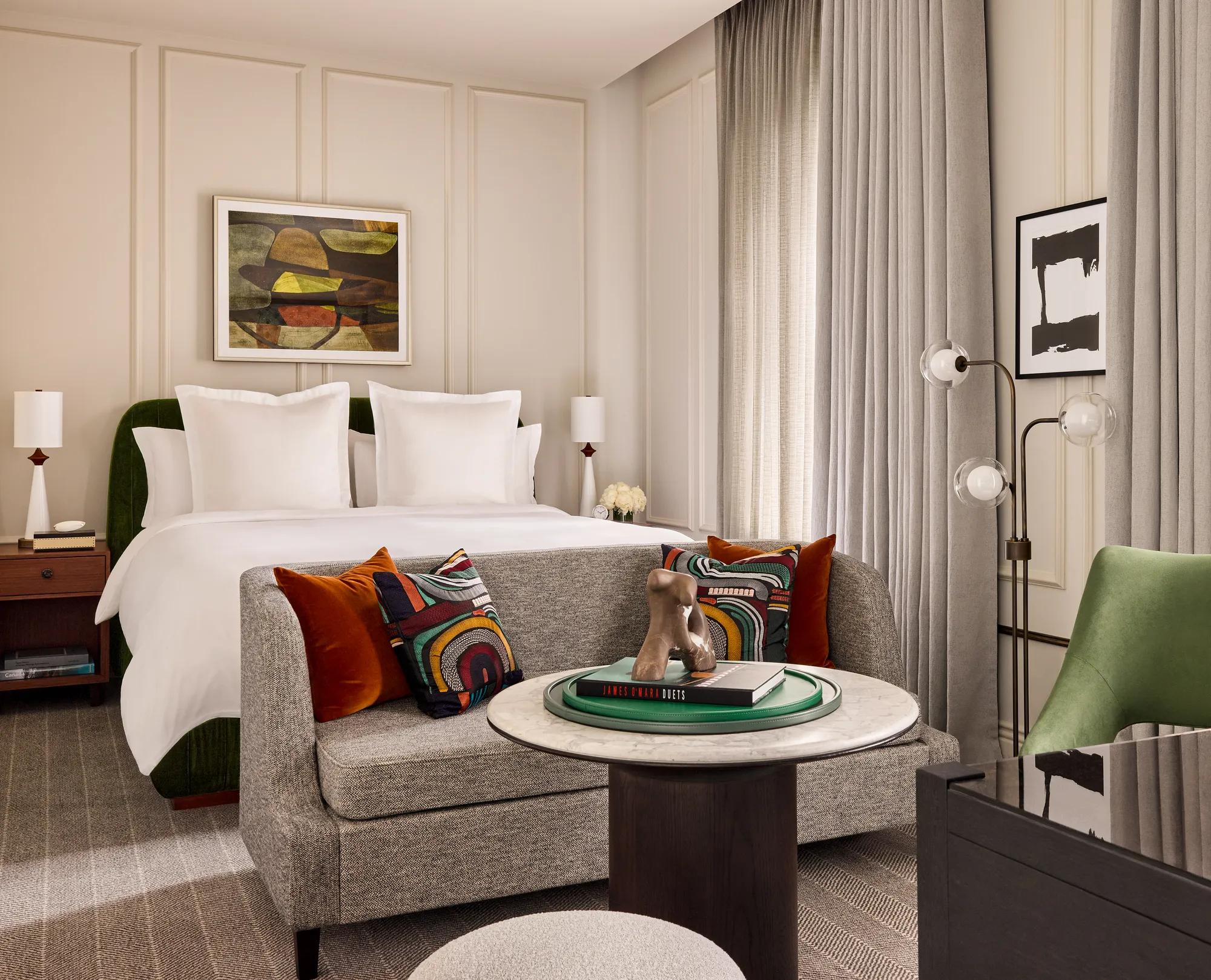 Residential-style luxury hotel room