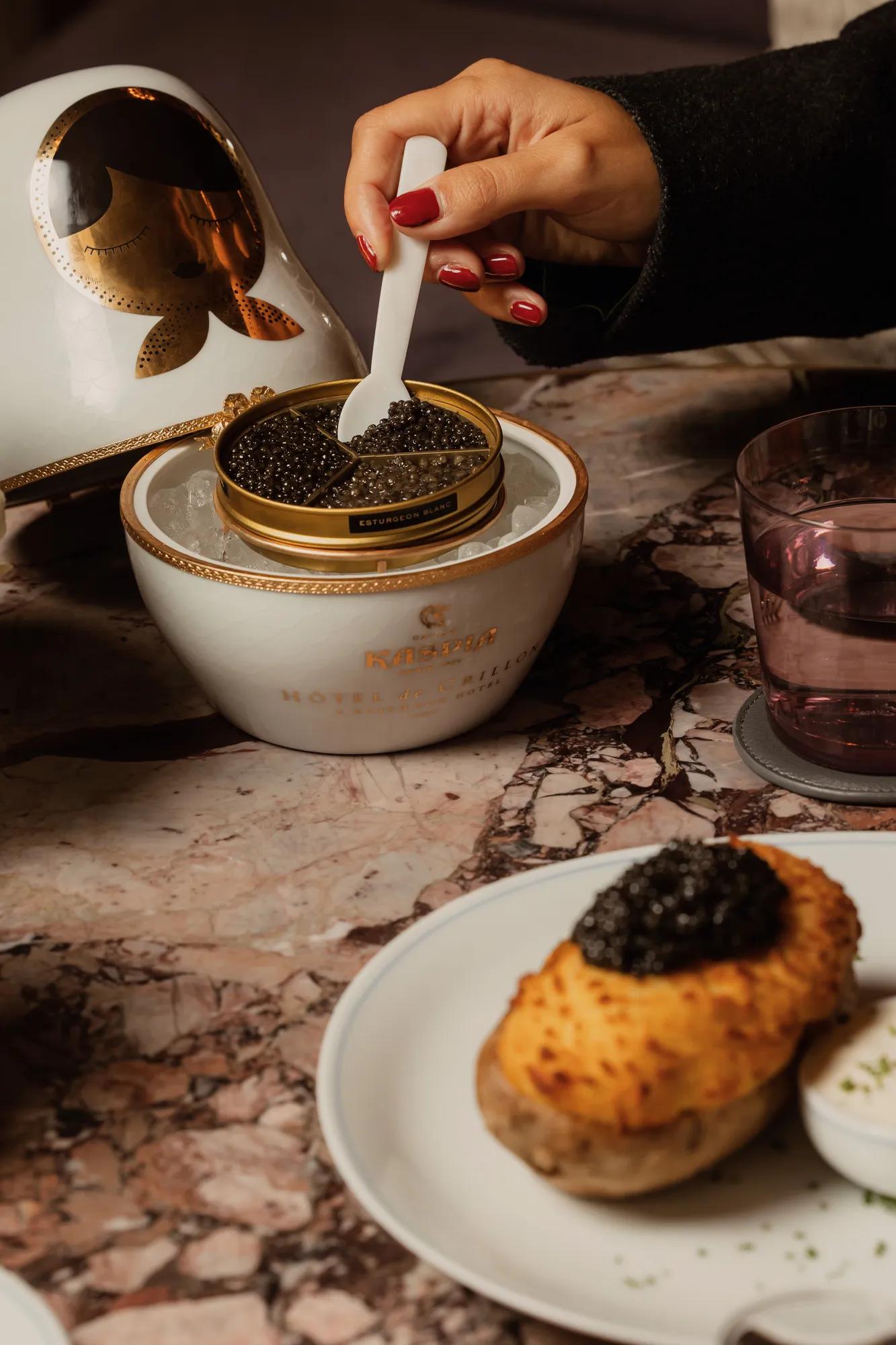 Jardin d hiver CaviarKaspiaPartnership Caviar potatoe