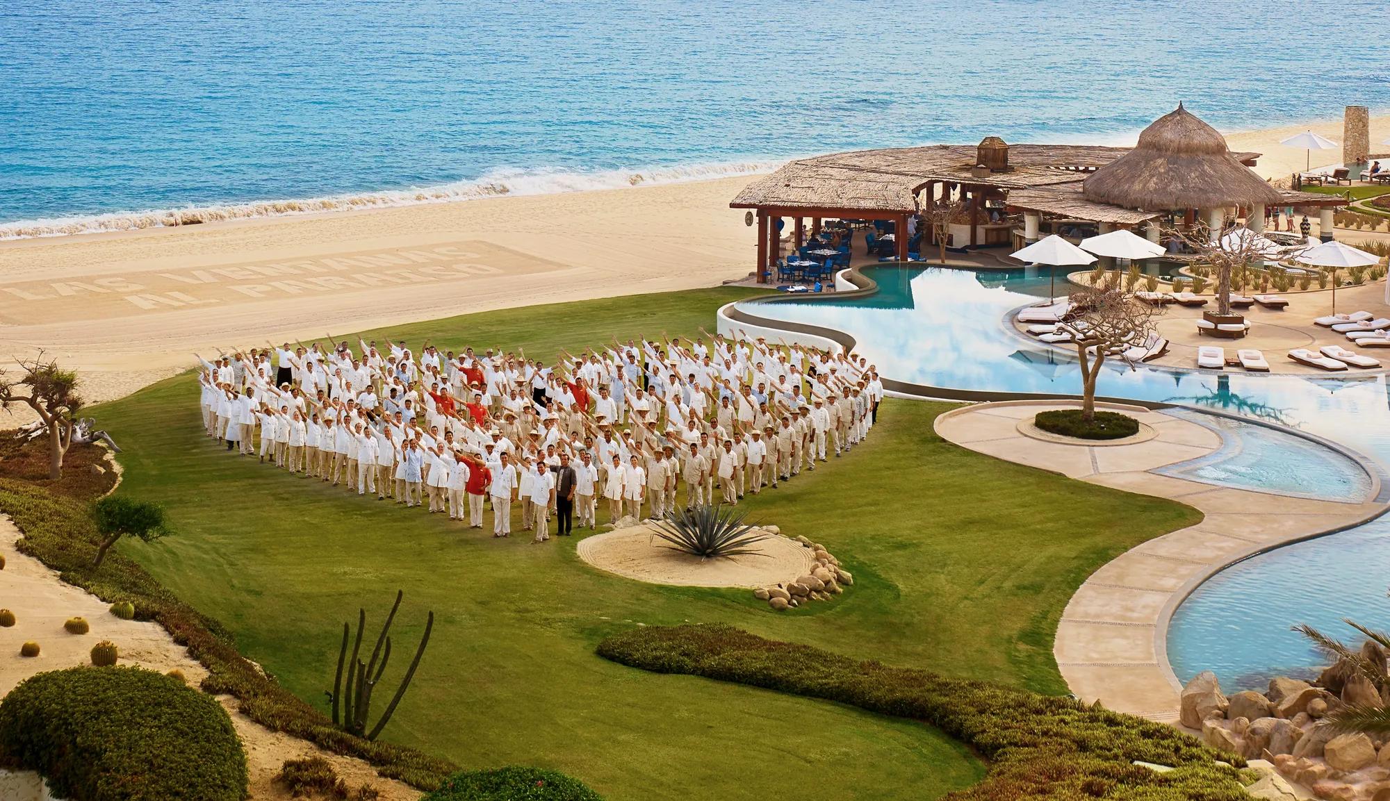 Residential high-rise building with substantial foliage on balconies